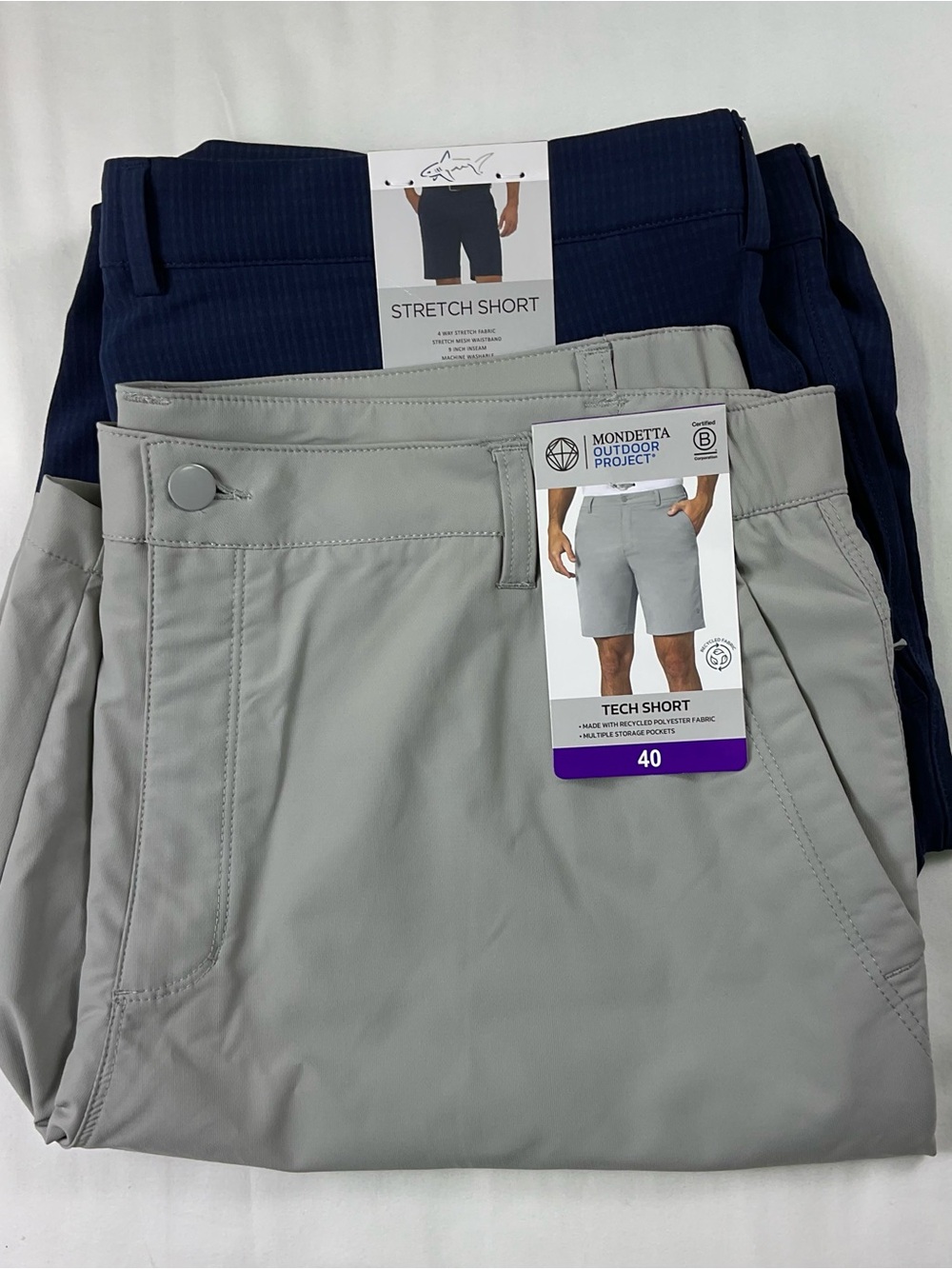 Lot 2 Men's Performance Shorts Size 40 Mondetta Tech Greg Norman Golf 9 Inseam
